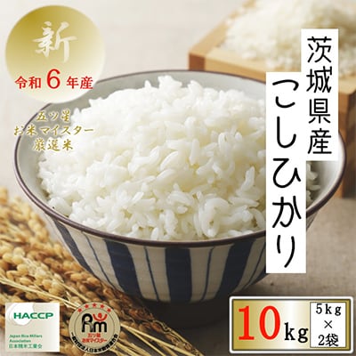 令和6年産　茨城県産コシヒカリ　精米　10kg(5kg×2袋)