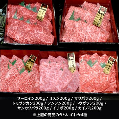 【2023年8月発送開始】【常陸牛 希少部位】焼肉 食べ比べ 4種セット