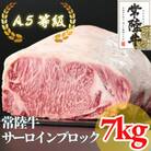 【常陸牛】A5等級 サーロインブロック 7kg
