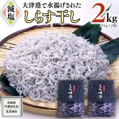 大津港水揚げのしらす干し2kg(1kg×2個)【牛久市】【茨城県共通返礼品:北茨城市】