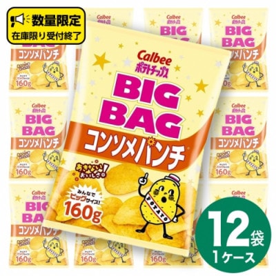 カルビー ポテトチップス BIGBAG コンソメパンチ 1ケース(160g×12袋)