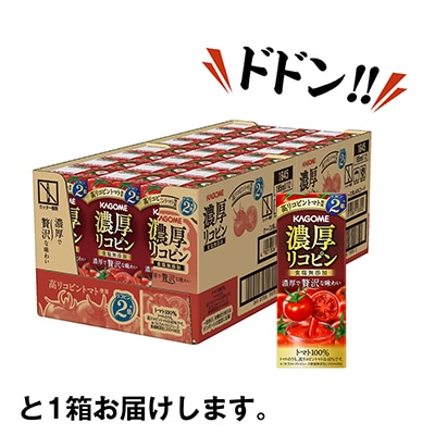 カゴメ　濃厚リコピン　食塩無添加　トマトジュース　195ml×24本セット