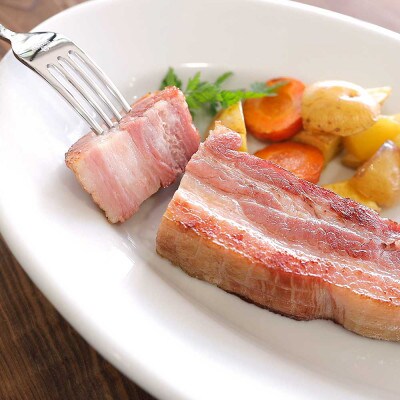 筑波ハム 銘柄豚「常陸の輝き」イチオシ ベーコン 2個【茨城県共通返礼品】 バラベーコン 桜の薪燻製