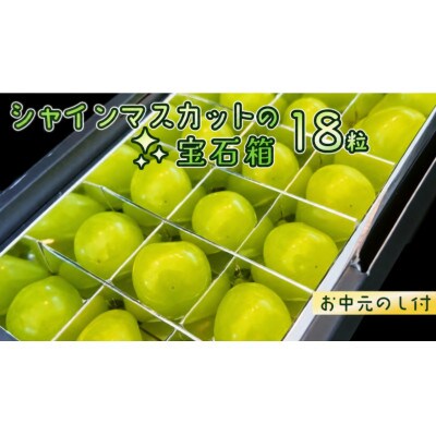 【のし付き】【お中元】『 シャインマスカット の宝石箱 (18粒) 』