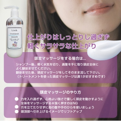 Lishスムーストリートメント　スキャルプケア　ハイビスカス&アイリスの香り　280g×1本