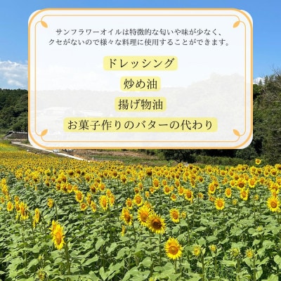 【毎月定期便】栽培期間中農薬不使用　様々な料理に使えるひまわり油(200ml×1本)全3回