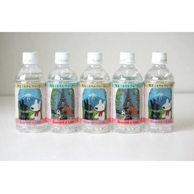 天然水「リサとガスパール 富士ミネラルウォーター」 350ml×24本 小さいペットボトル