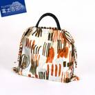 【2wayレインバッグカバー】傘生地で作ったエコバッグ(カラビナ付)　みの(ブラウン)防水・撥水加工