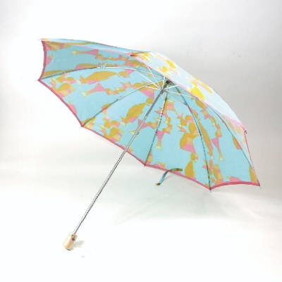 晴雨兼用折りたたみ傘 ハレフネマイカ/スカイブルー レディース 軽量 日本製