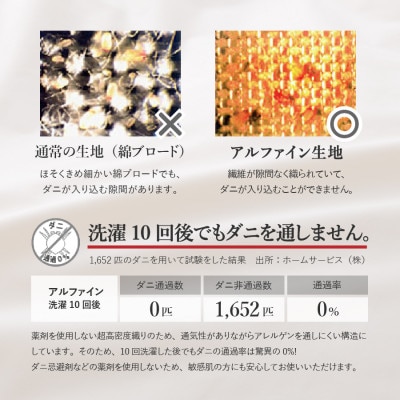 防ダニ掛け布団カバー シングル ピンク ダニ通過率0% 日本製 掛けカバー【甲州羽毛ふとん】洗える