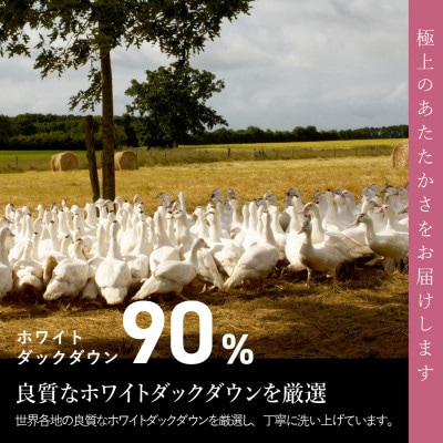 布団回収サービス付き【甲州羽毛ふとん】洗える羽毛合い掛けダウン90%(シングル)