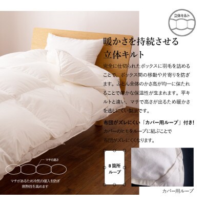 【甲州羽毛ふとん】洗える羽毛ふとんマザーグース93%(シングル/アイボリー)