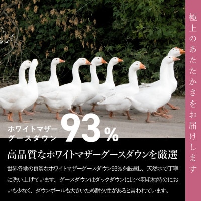 【甲州羽毛ふとん】洗える羽毛ふとんマザーグース93%(セミダブル/アイボリー)