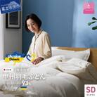 【甲州羽毛2枚合せふとん】手洗いできるウクライナダウン93% ホワイト(セミダブル) ふとんカバー付