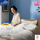 【甲州羽毛2枚合せふとん】手洗いできるウクライナダウン93% ホワイト(ダブル) ふとんカバー付