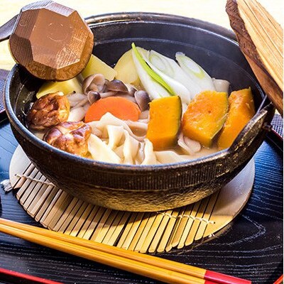 富士五湖セット「吉田のうどん」4食 「ほうとう」4食 合計8人前 つゆ・出汁入り味噌付 激辛味2種