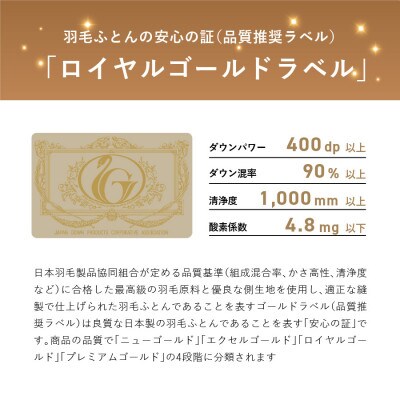 立体キルト羽毛本掛けふとん ダブル ハンガリー産グース93% 生成り 日本製 【創業100年】
