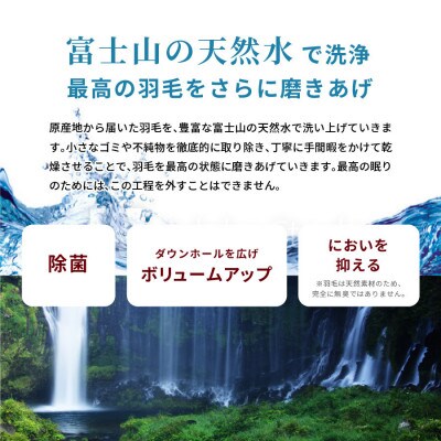 立体キルト羽毛本掛けふとん ダブル ハンガリー産グース93% 生成り 日本製 【創業100年】