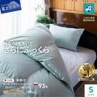 立体キルト羽毛本掛けふとん シングル ポーランド産ダック93% ライトグリーン日本製【創業100年】