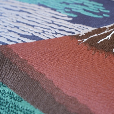 赤富士 富士山 刺繍絵 絵画 刺繍 文化刺繍 風景画 美術品 工芸品