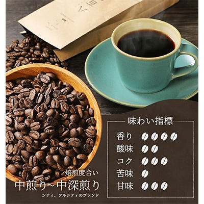 【毎月定期便】訳あり　八百万ブレンド　豆　500g　6か月目ブルマン100g付全6回