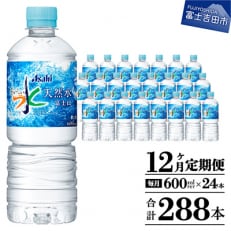 【毎月定期便】【12か月お届け】「アサヒおいしい水」天然水富士山 1箱(24本入)600ml全12回