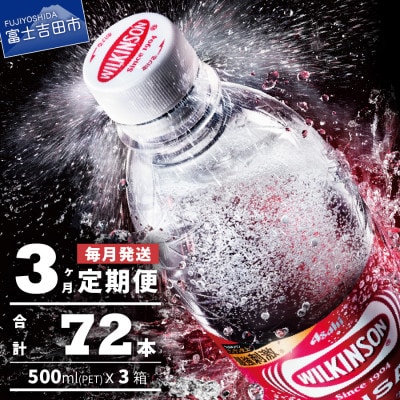 【毎月定期便】【3ヶ月お届け!】強炭酸水 ウィルキンソン タンサン 1箱 (24本)全3回