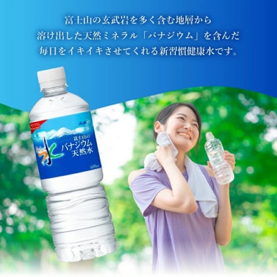 【毎月定期便】「アサヒおいしい水」富士山のバナジウム天然水 600ml×1箱(24本入り)全2回