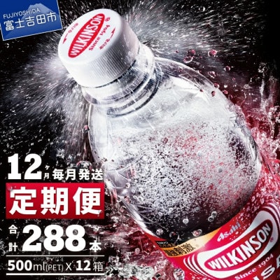 【毎月定期便】強炭酸水 ウィルキンソン タンサン500ml×1箱(24本入)アサヒ飲料全12回
