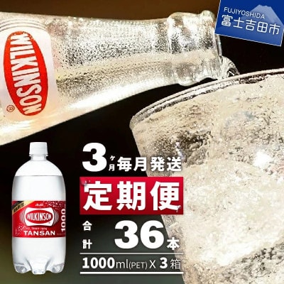 【毎月定期便】強炭酸水 ウィルキンソン タンサン 1L×1箱(12本入)全3回
