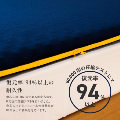 洗えるマットレス セミダブル厚み5cm 日本製 高反発AirOnAir02体圧分散 三つ折り 洗濯可