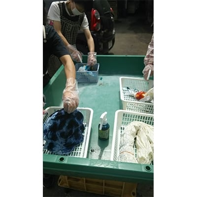 【工業用染色機】を使用した染色体験