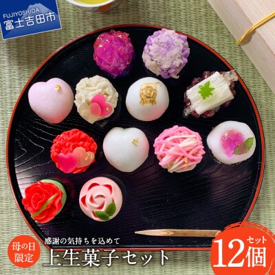 【先行予約】母の日ギフト 上生菓子 12個セット 贈答用箱入り