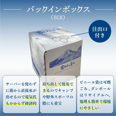 バナジウム天然水 8L×2箱 富士山の麗水 バッグインボックスBIB