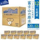 【毎月定期便】【12か月お届け】バナジウム天然水　定期便　富士山の原水　20L　BIB全12回