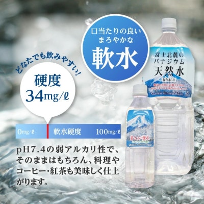 【毎月定期便】【3か月お届け】富士北麓のバナジウム天然水 2L×12本 富士山の麗水5年保存水全3回