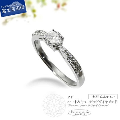 PT(プラチナ)　H&C　ダイヤモンドリング　KT-1218　9号