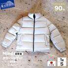 高品質 900FP ダウンジャケット メンズ 日本製 Mind 軽量 羽毛 Sサイズ シルバー