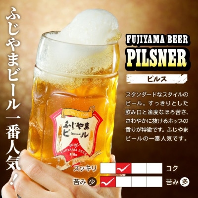 ふじやまビール1000ml(ピルス)と、ジビエ3種セット