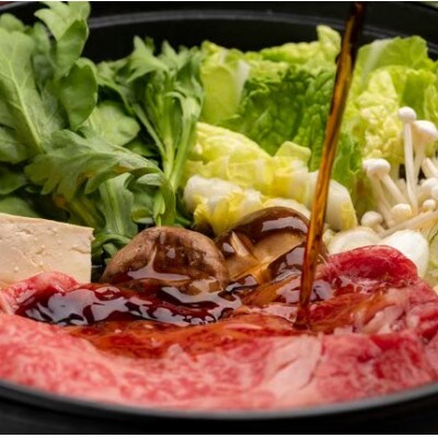 筑後船小屋牛サーロインすき焼き400g ＜老舗不二家とのコラボ＞【よしおかのたれ付き300ml】