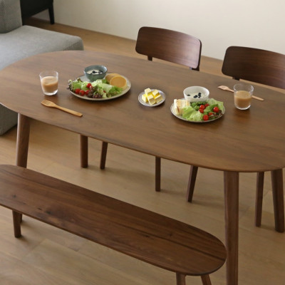 ルーベ 140ベンチ ウォルナット 【5年保証】【高野木工】