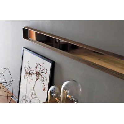 ボックスミラー 14×170cm ウォルナット【天然木製】【高野木工】