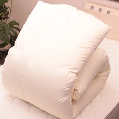【緊急支援品】シングル羽毛布団(ハンガリー産ダウン93%・充填量1.3kg・アイボリー)