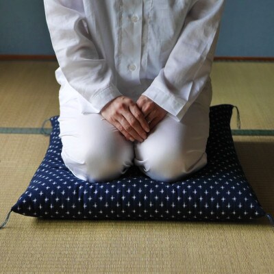 筑後織座布団:クロス(色:紺)