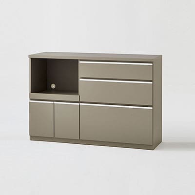 キッチンカウンター レンジ台 レンジボード アンサンブル 幅139.1 【カラー:アッシュグレイ】