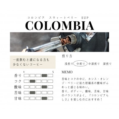 【粉】コロンビア　スウィートベリーSUP　ウォッシュド(中煎り)200g×2
