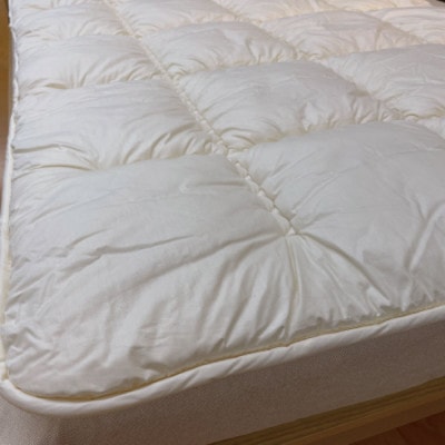 ベッドパッド ワイドダブル フランス産プレミアムウール100% 150×200cm ボリュームタイプ