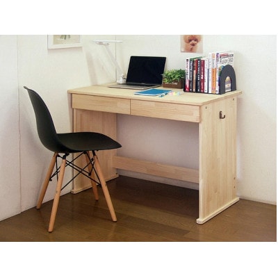 ハンドメイド天然木パイン材デスク(学習机)「エル」