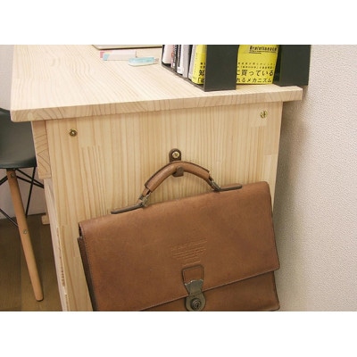 ハンドメイド天然木パイン材デスク(学習机)「エル」