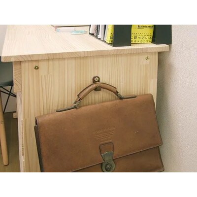 天然木パイン材デスク(学習机)「エル」2点セット